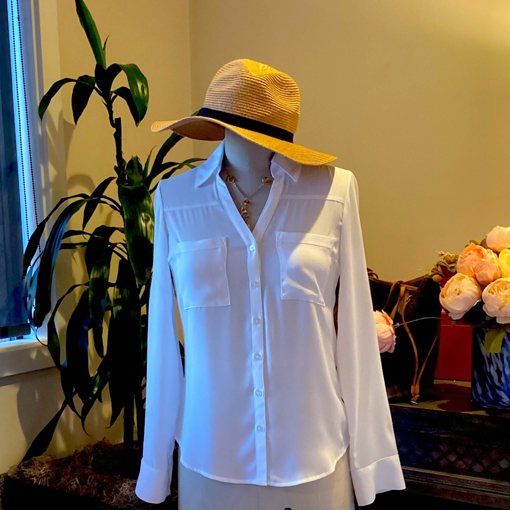 Express White Portofino Slim Fit Shirt; XSmall